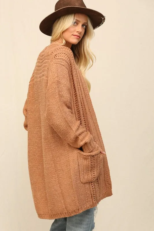 45060 Soft Knit Long Cardigan