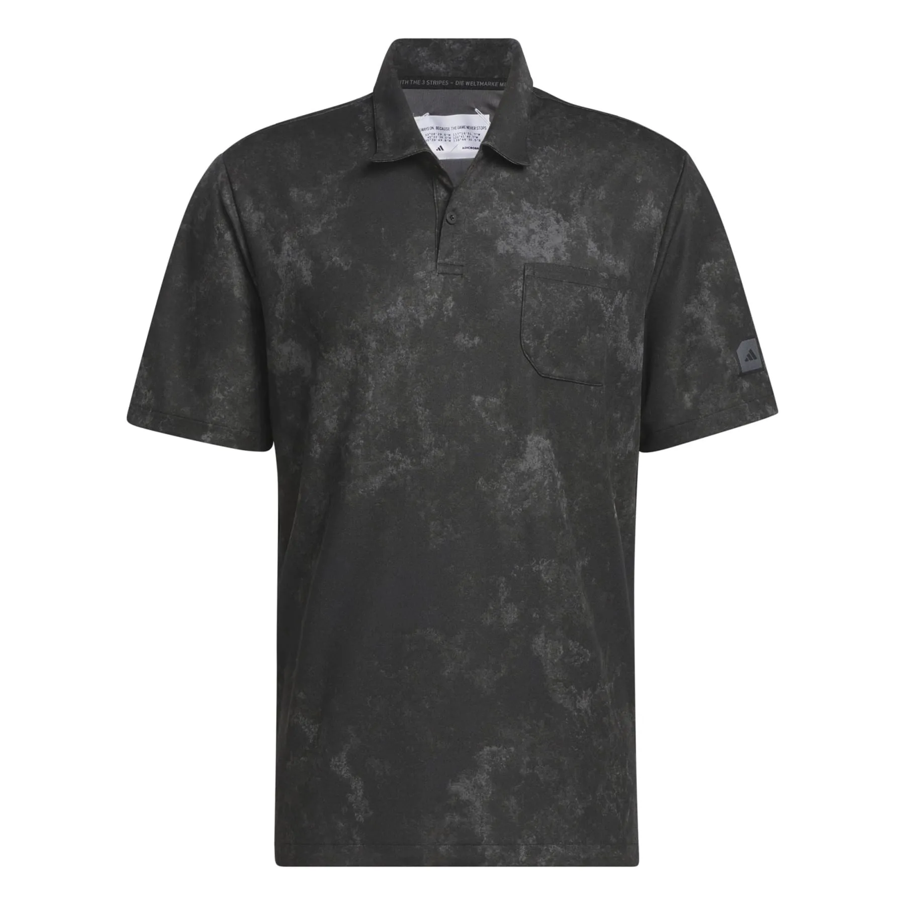 Adicross Polo Print Design with Chest Pocket Black - SS24