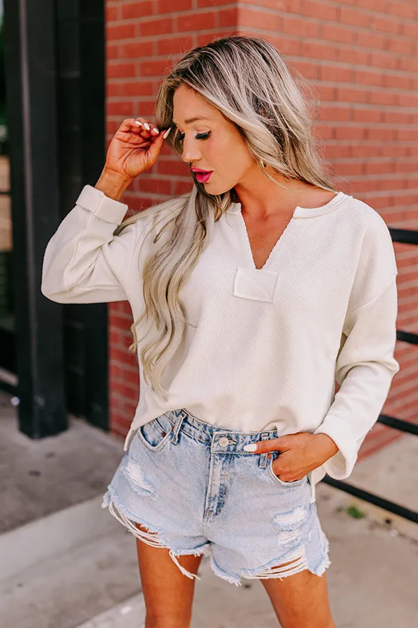 Always There For You Knit Top In Ivory