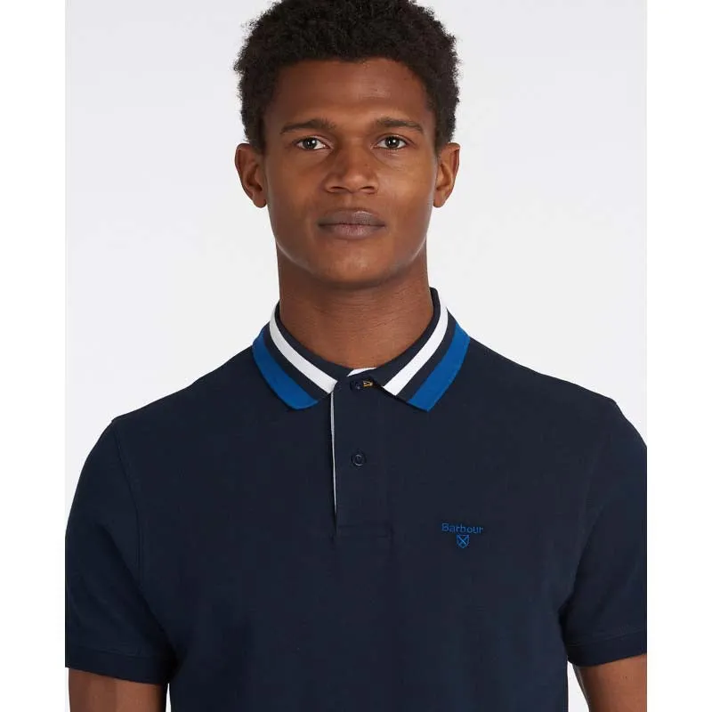 Barbour Hawkeswater Tipped Mens Polo Shirt - Navy