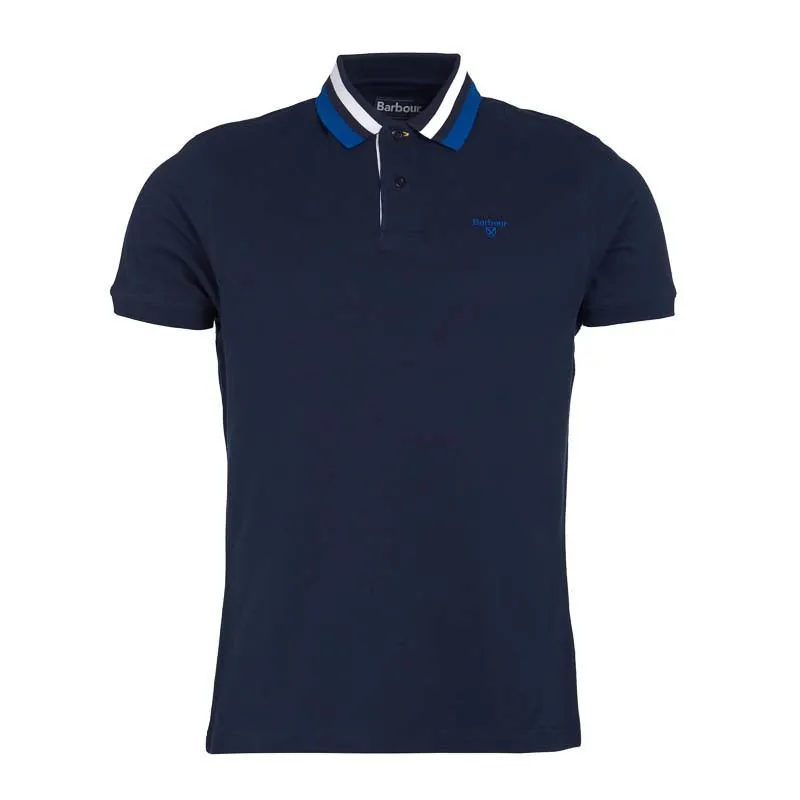 Barbour Hawkeswater Tipped Mens Polo Shirt - Navy