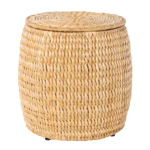 Barrel Sea Grass Decortive Storage Stool & Side Table, Natural