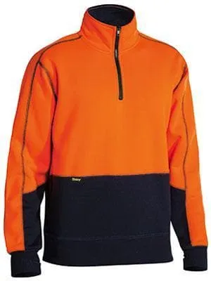 Bisley Workwear Hi Vis Fleece Zip Pullover BK6989