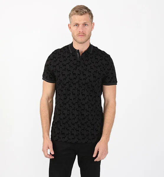 Black Moose Flocking Polo