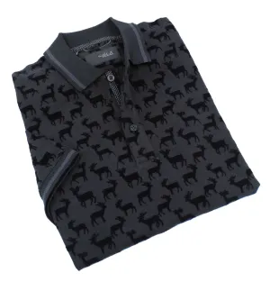 Black Moose Flocking Polo