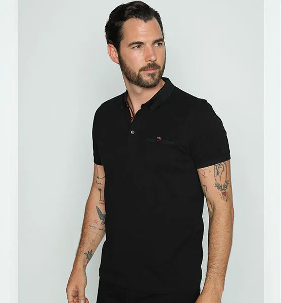 Black Pocket Polo