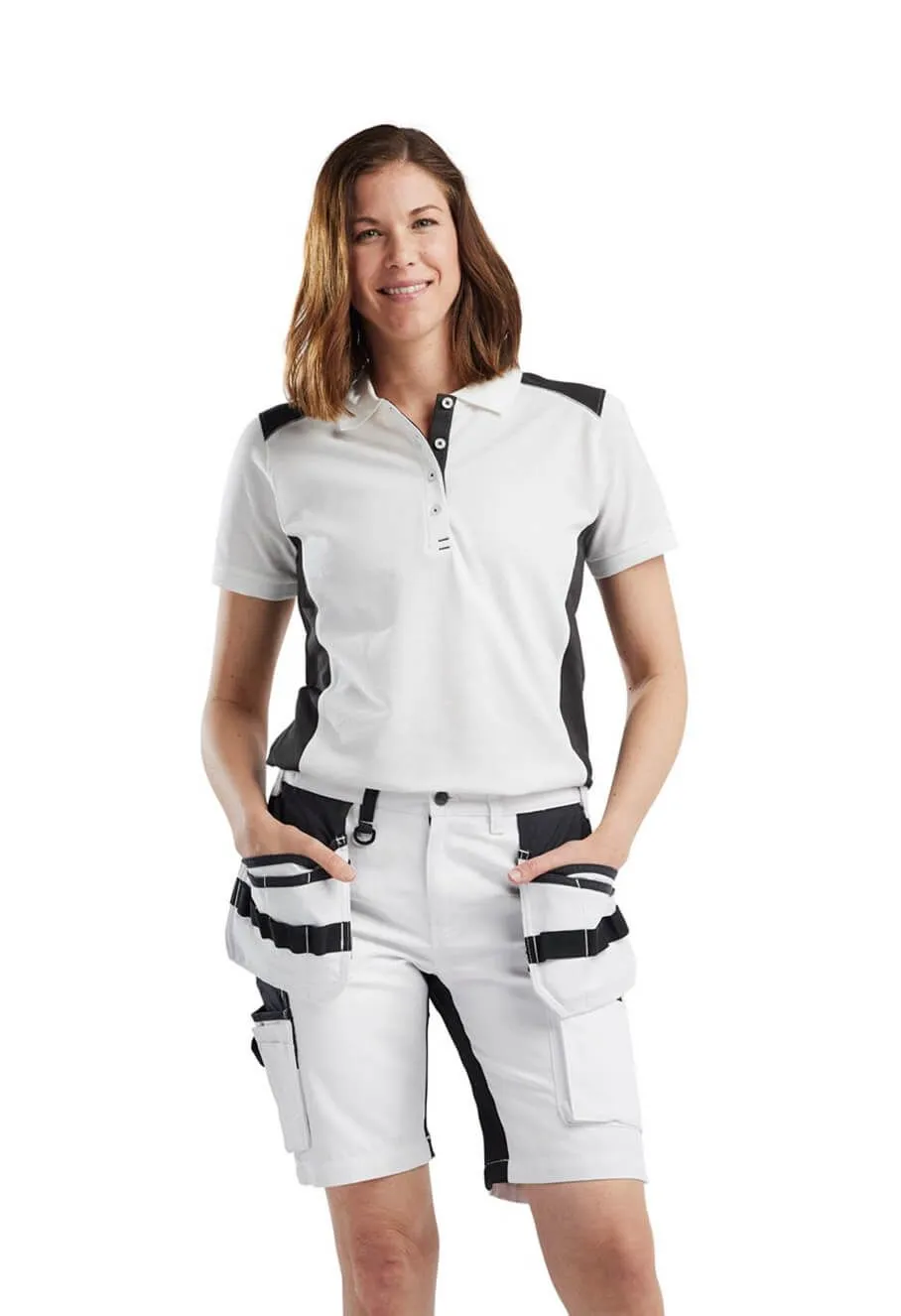 Bl&#xE5;kl&#xE4;der&#x20;Work&#x20;Polo&#x20;Women&#x20;3390&#x20;-&#x20;White&#x20;Dark&#x20;Grey