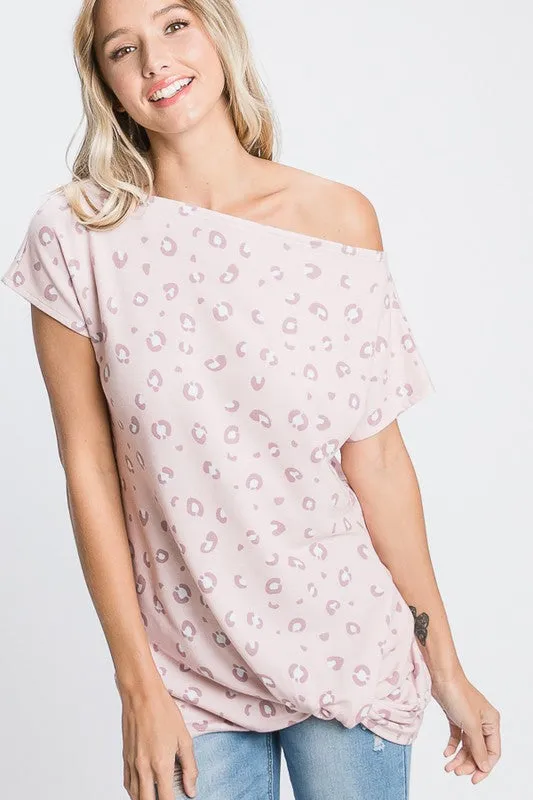 By the Beach Pink Top with Twist Front