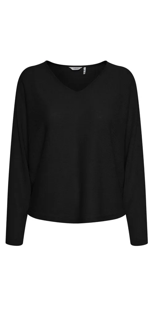 B.Young Dolman V-neck Sweater, black