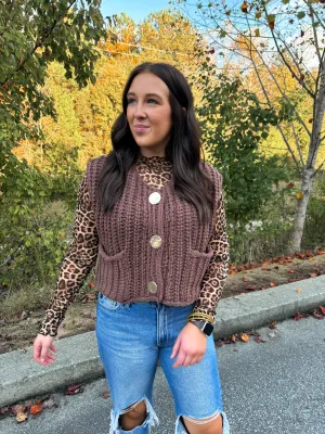 Chunky Brown Sweater Vest