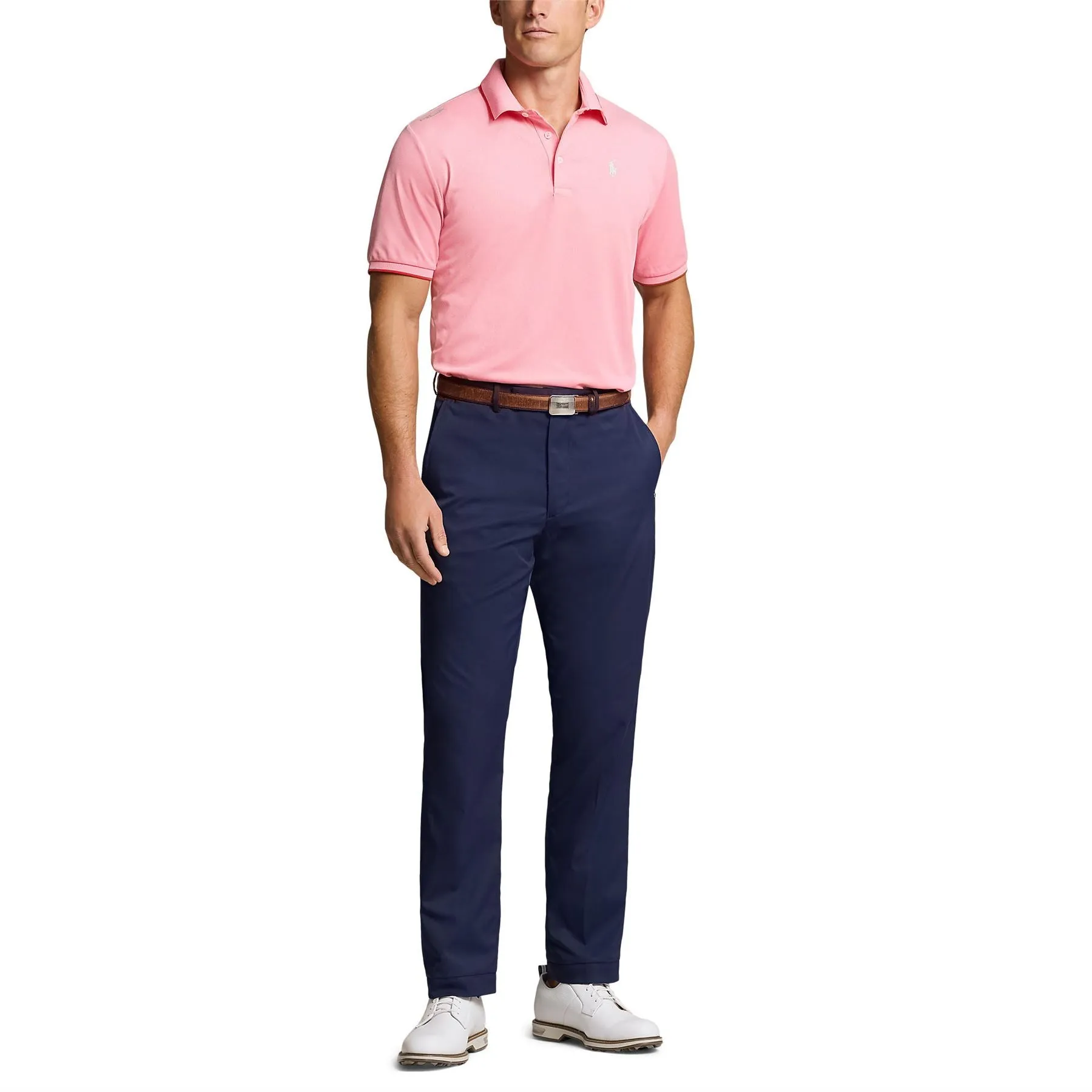 Classic Fit Performance Polo Shirt Peaceful Coral Oxford - SS24