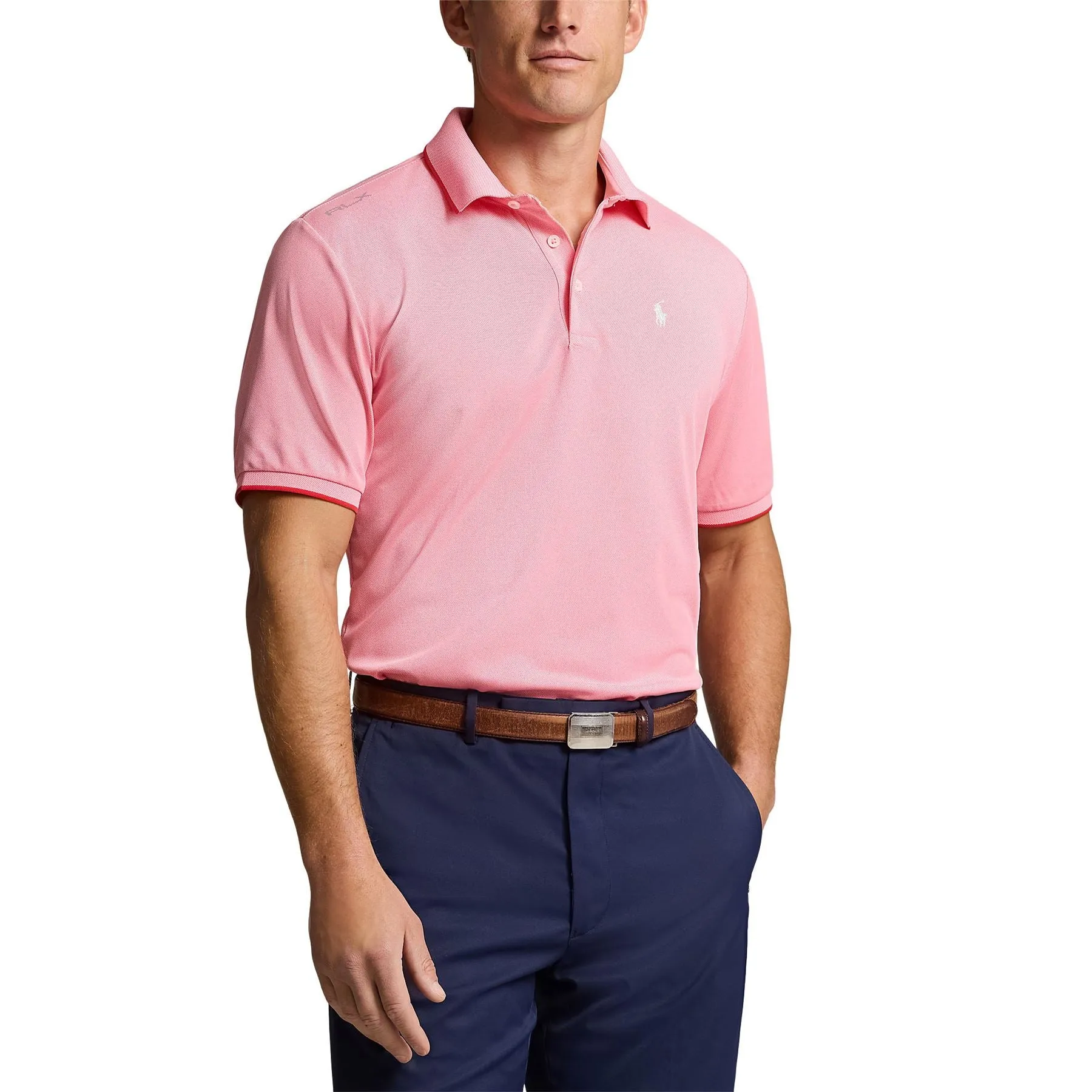 Classic Fit Performance Polo Shirt Peaceful Coral Oxford - SS24