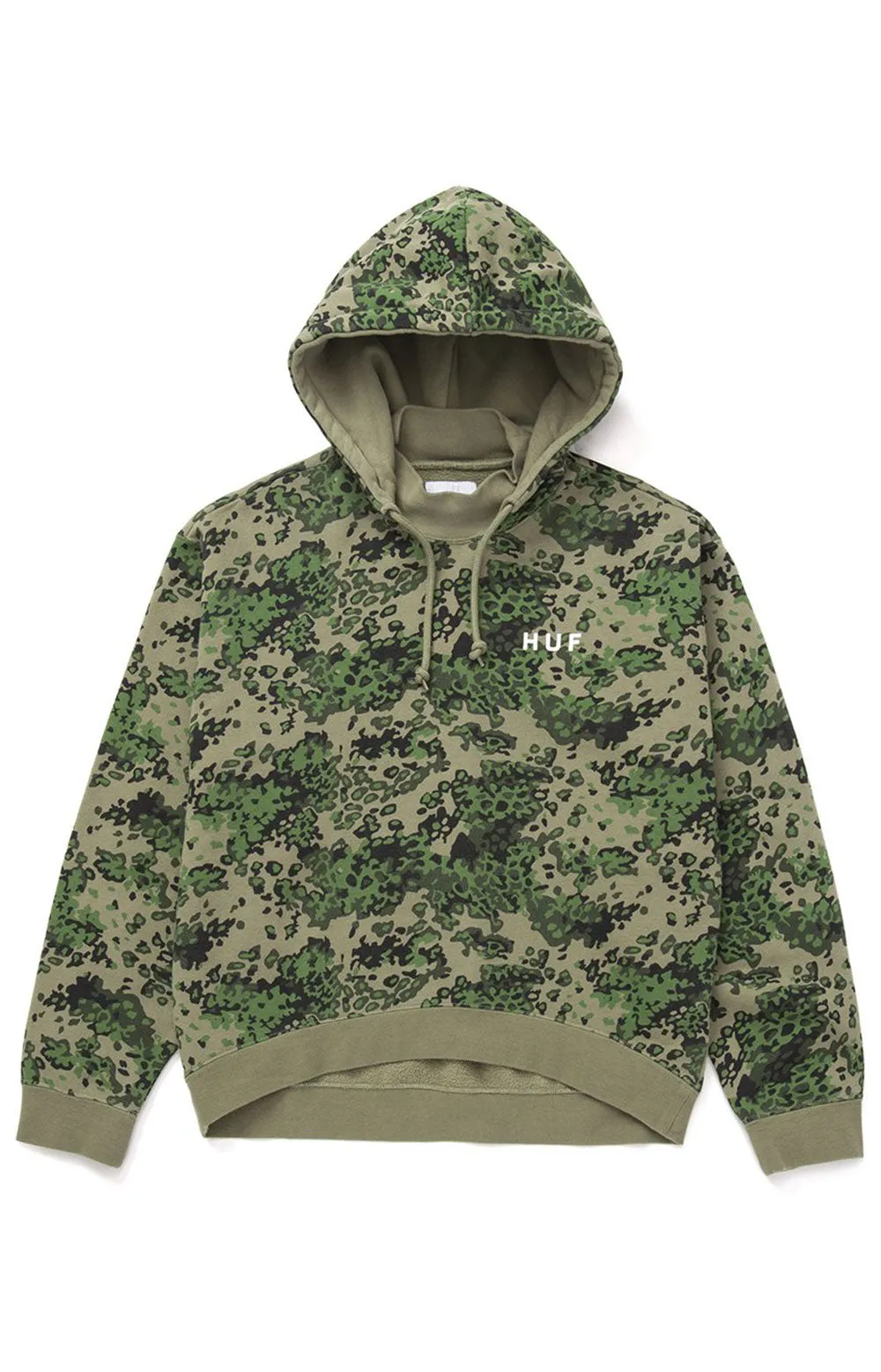 Contra Mockneck Pullover Hoodie - Green Camo