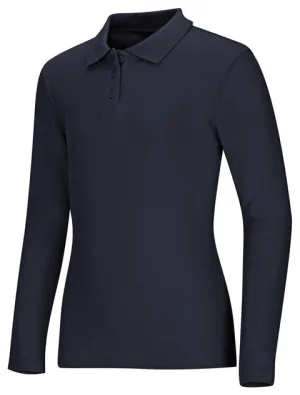 CR Jersey Fem Fit Polo Navy Long Sleeve