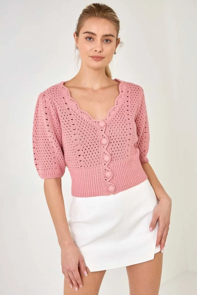 Crochet Cropped Cardigan