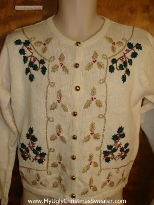 Cute Sprigs of Ivy Holiday Sweater