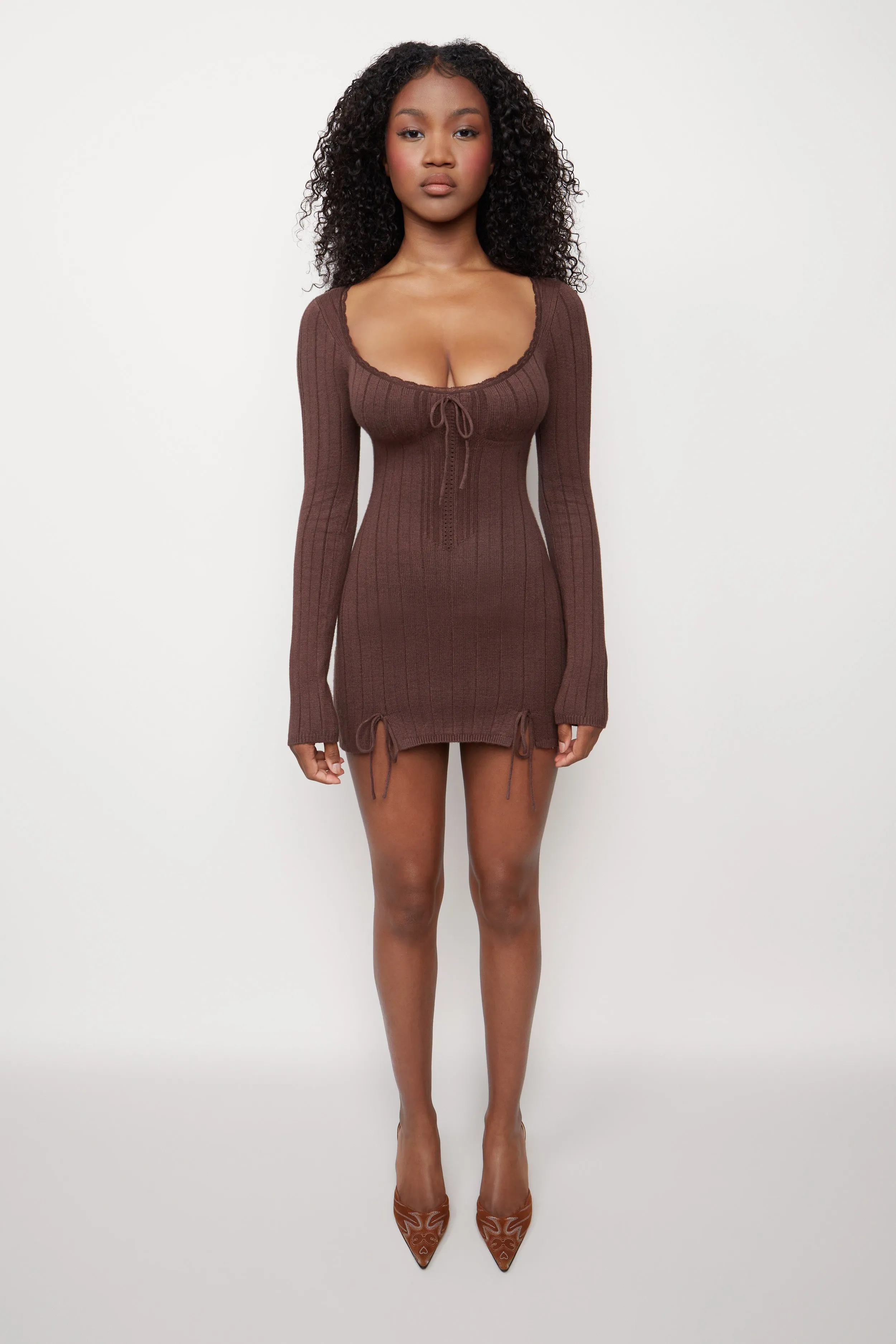 Dainty Long Sleeve Knit Dress