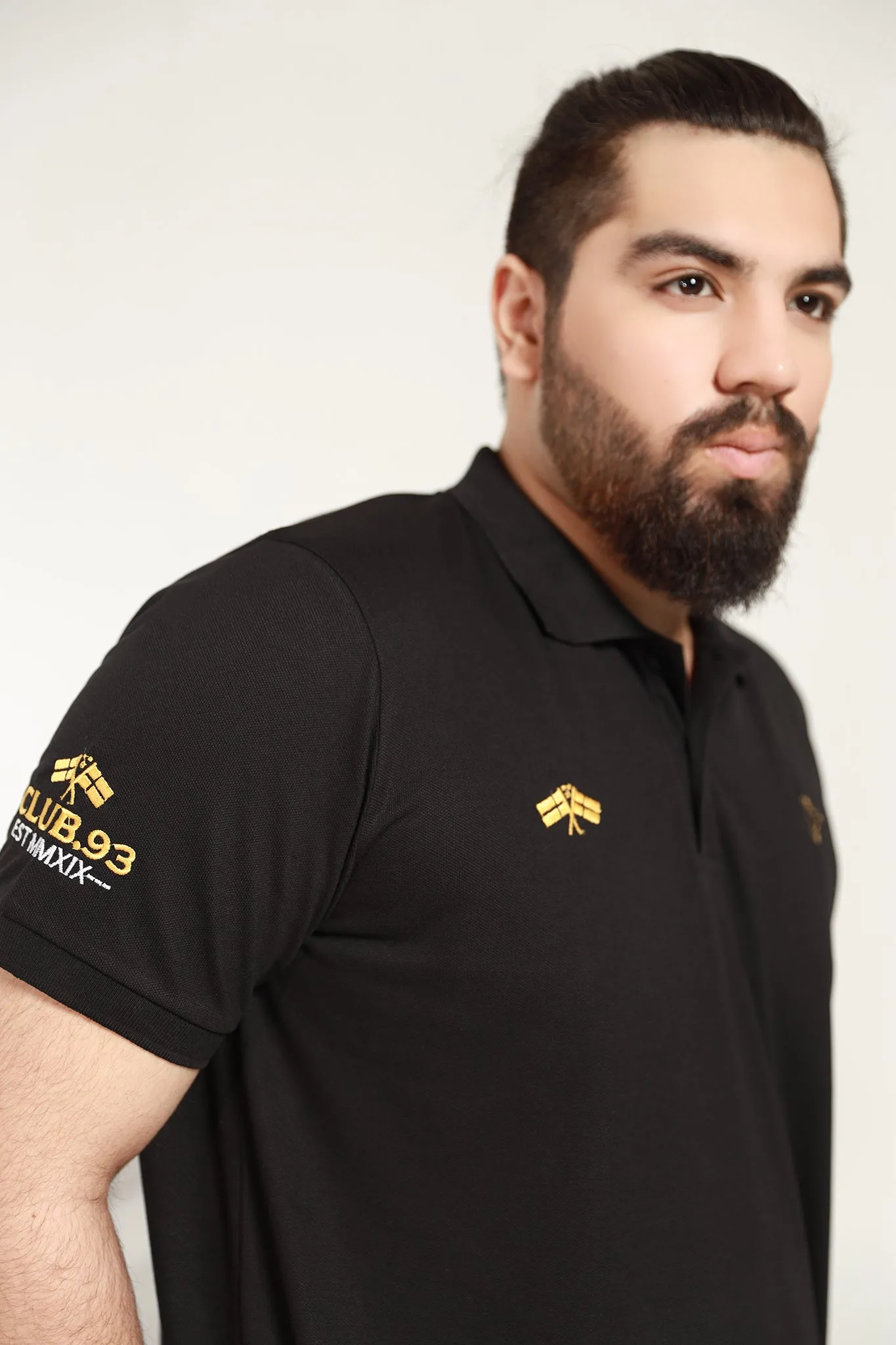 Dapper Black Polo (Plus Size) - P21 - MP0010P