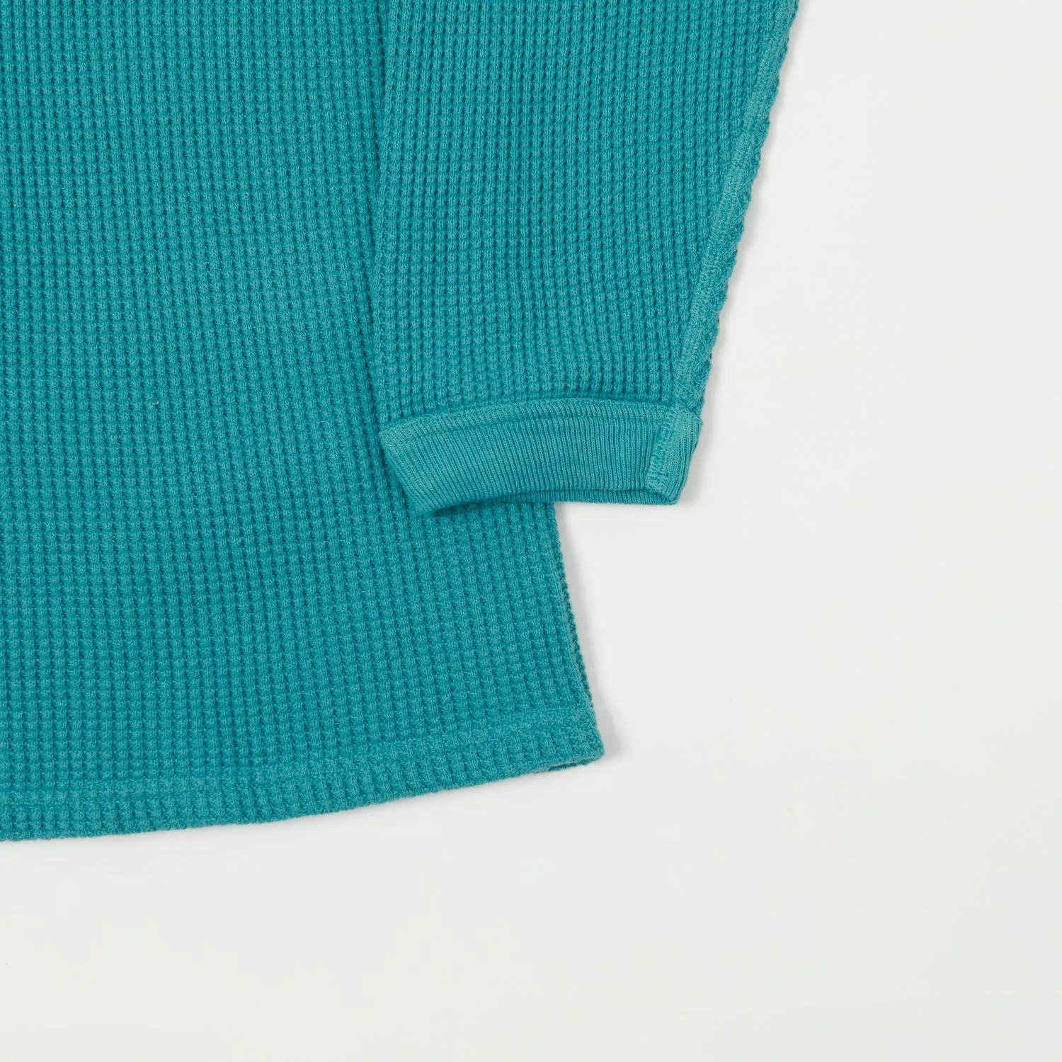 Dubbleworks Heavy Waffle L/S Tee - Turquoise