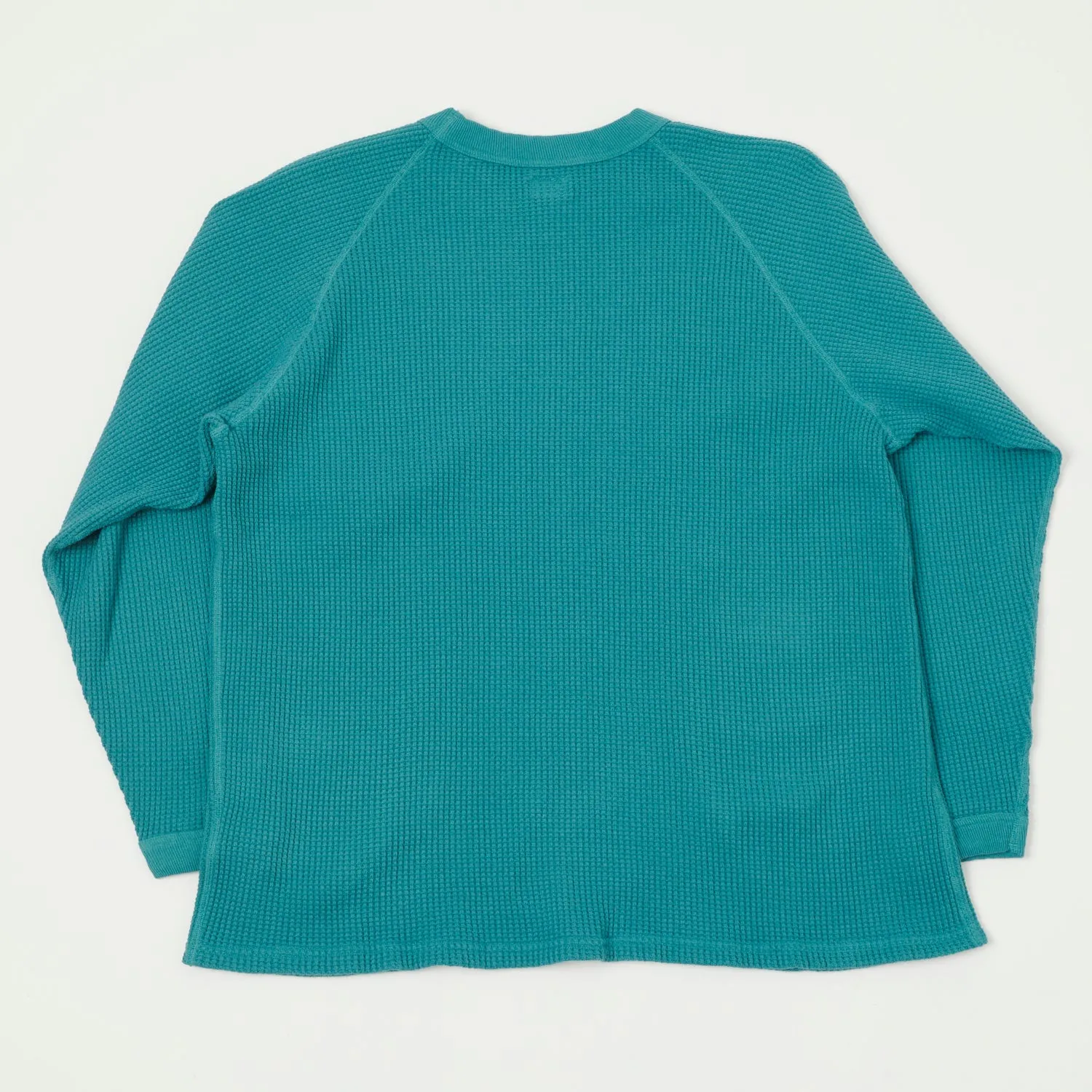 Dubbleworks Heavy Waffle L/S Tee - Turquoise