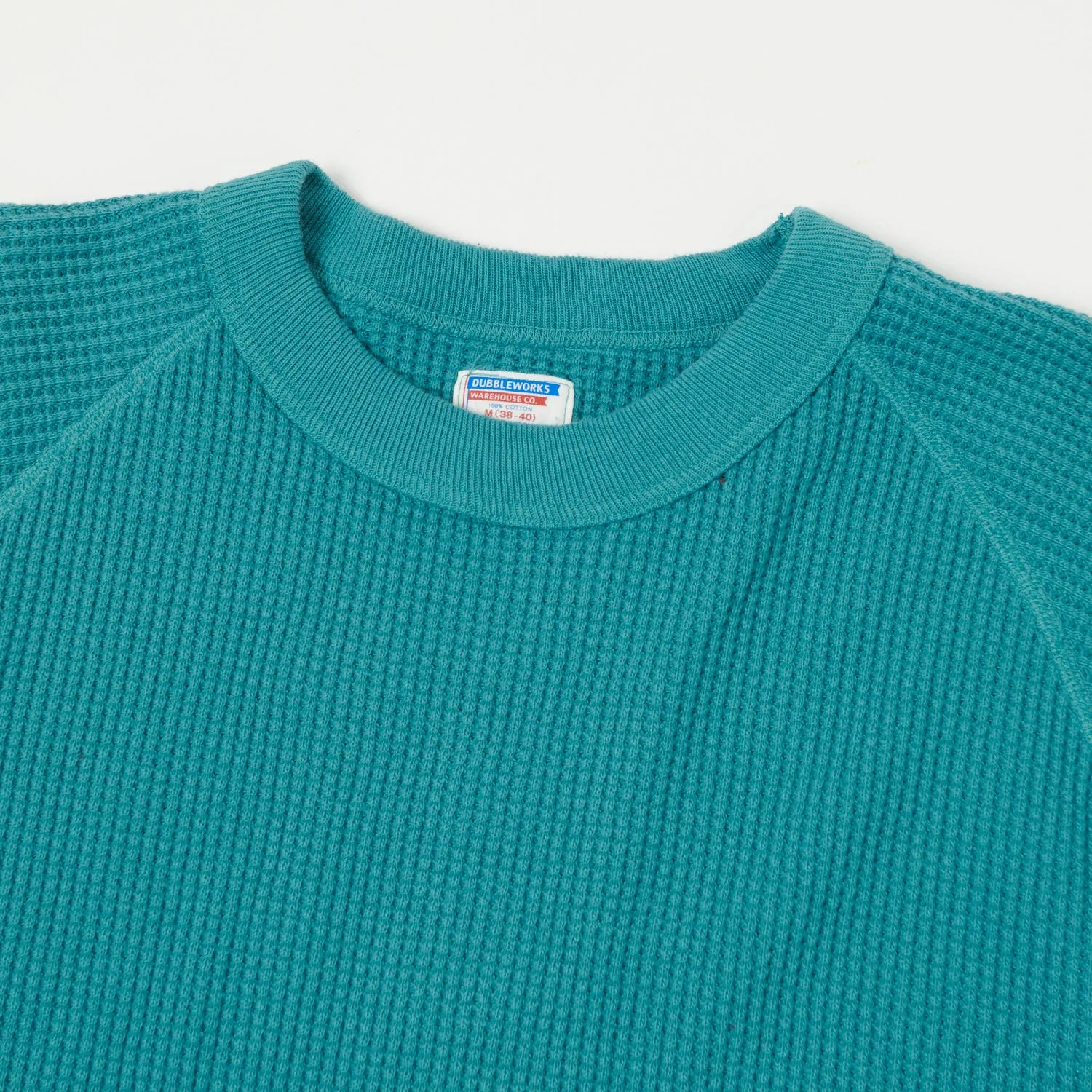 Dubbleworks Heavy Waffle L/S Tee - Turquoise