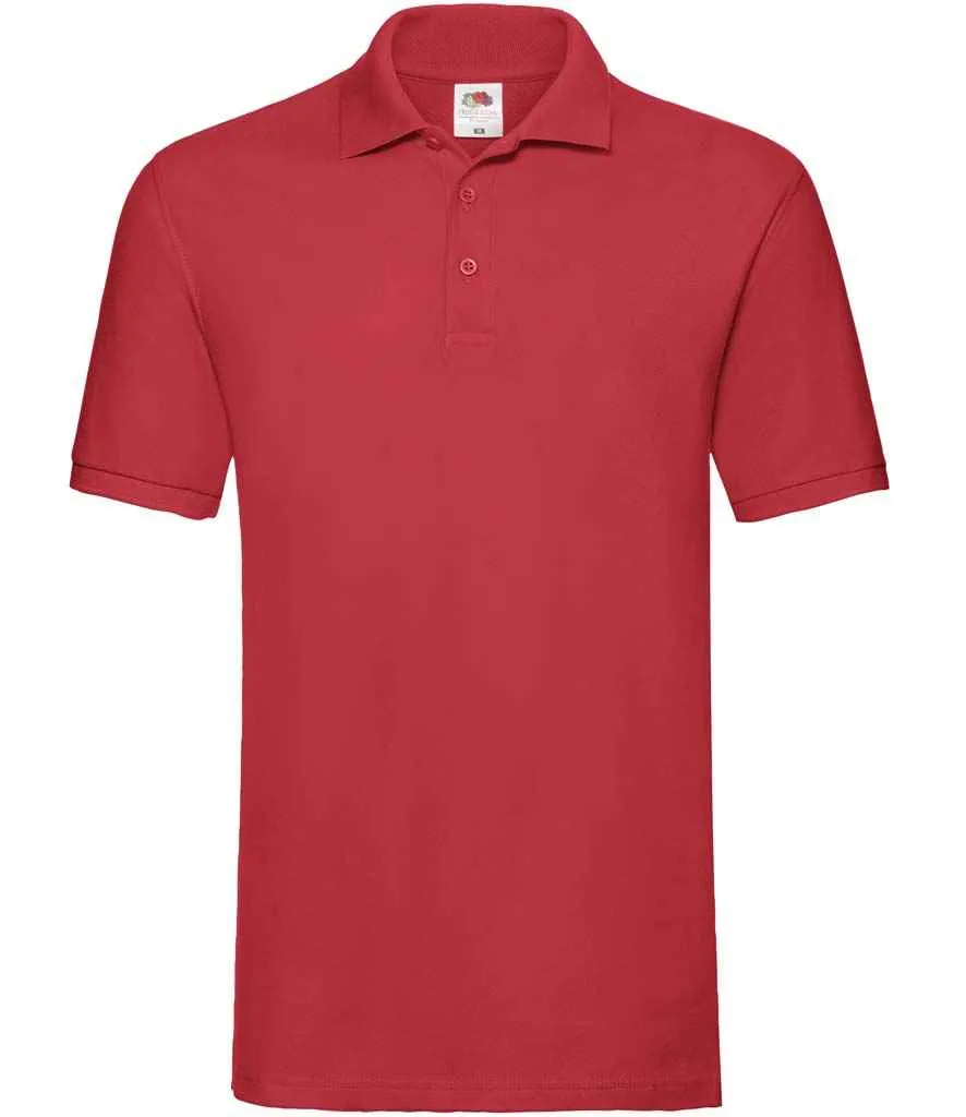 Fruit of the Loom Premium Cotton Pique Polo Shirt - Dark Colours