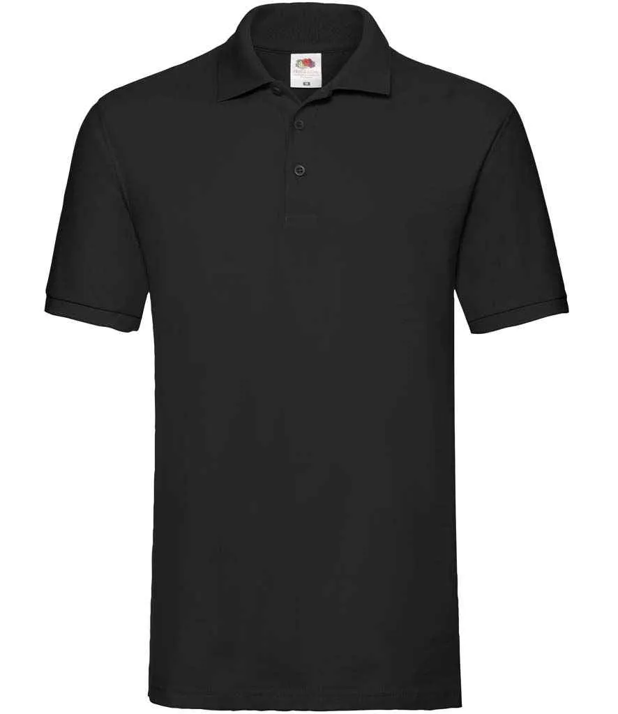 Fruit of the Loom Premium Cotton Pique Polo Shirt - Dark Colours