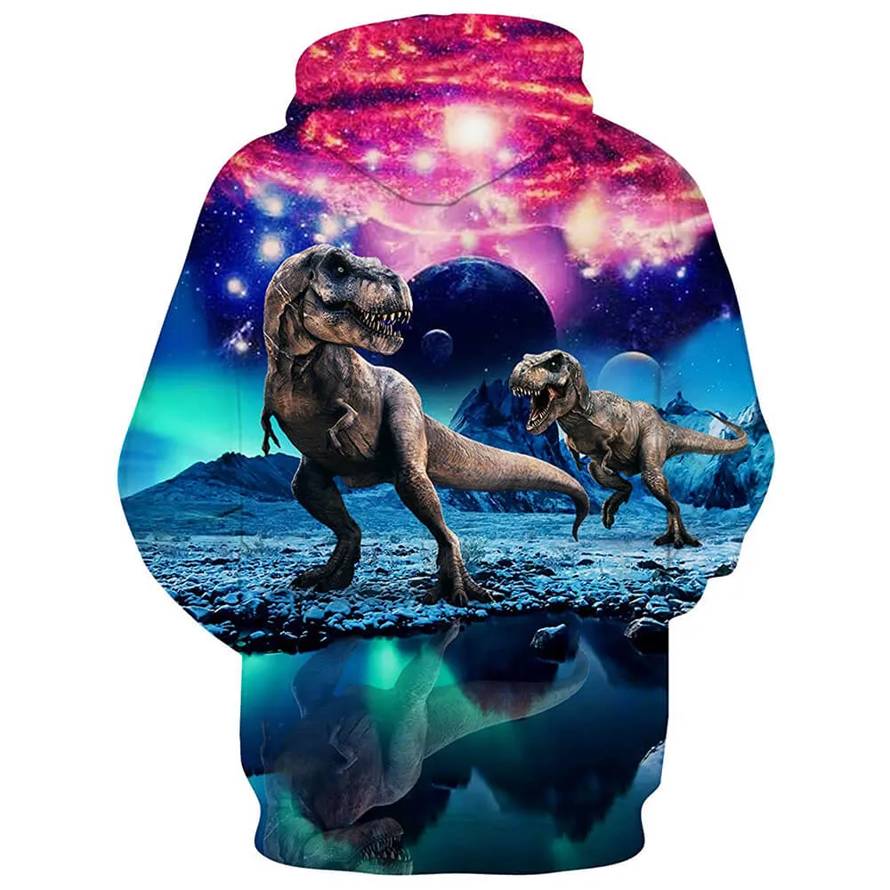 Galaxy Dinosaur Funny Hoodie