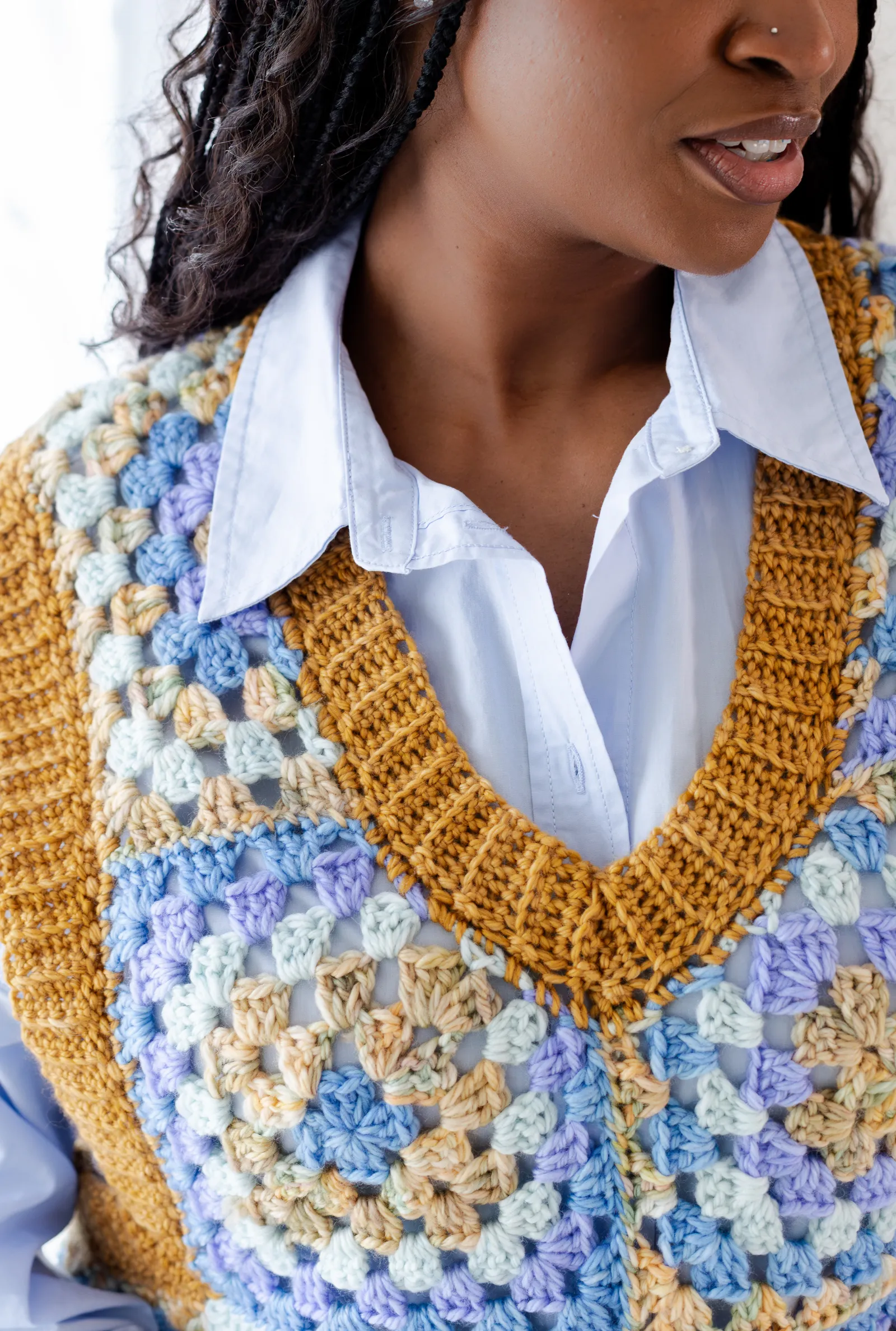 Grandpa Sweater Vest // Crochet PDF Pattern