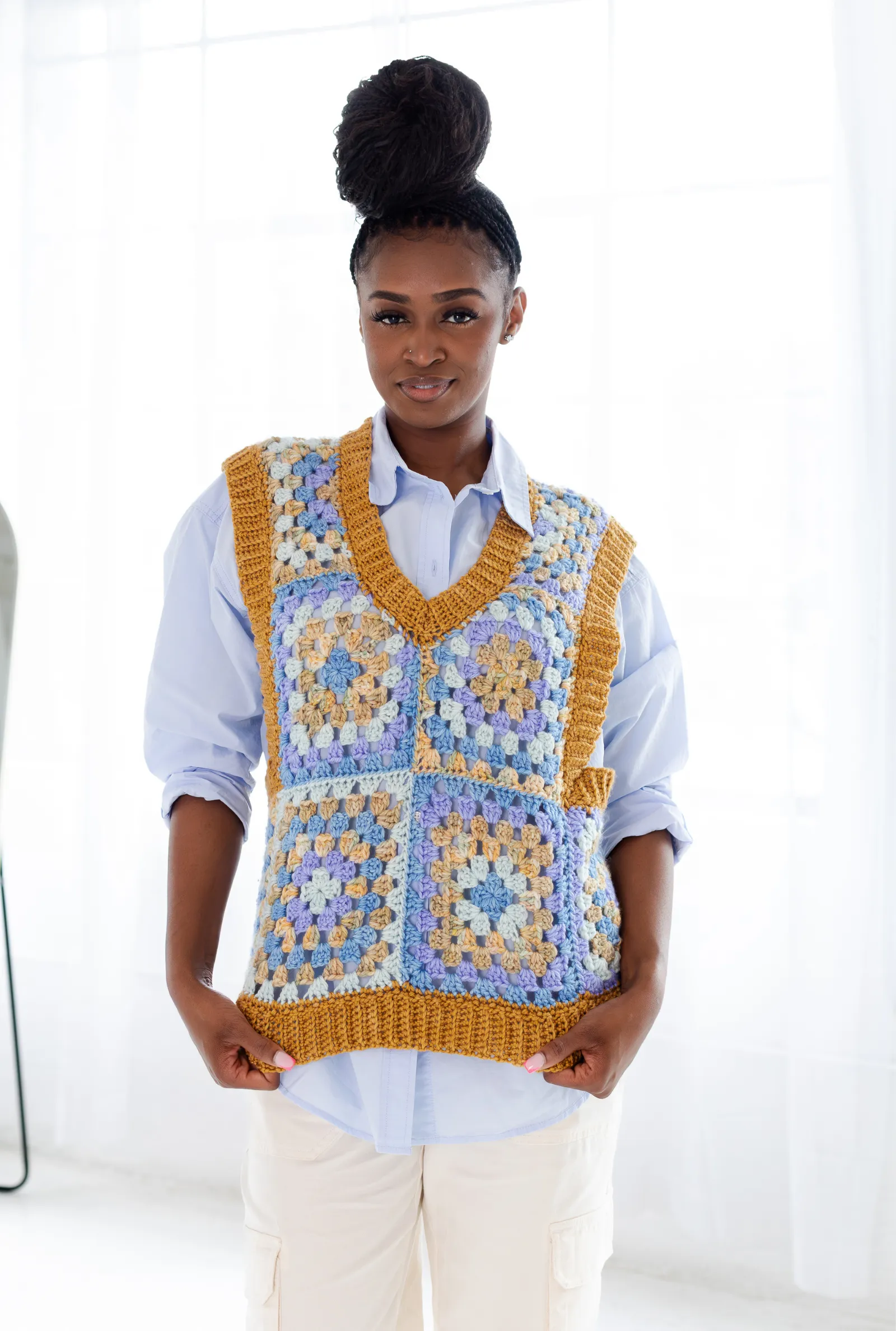 Grandpa Sweater Vest // Crochet PDF Pattern