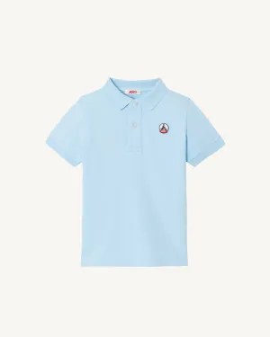 Heaven blue Salvador children's polo shirt