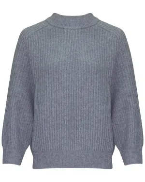 High Neck Wool Blend Pullover