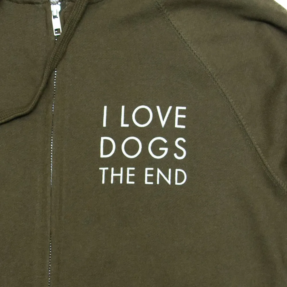 I Love Dogs French Terry Zip Hood