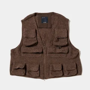 Knit Luggage Vest (Brown) / MW-KT23202