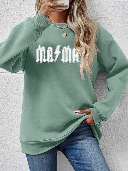 Letter Graphic Dropped Shoulder Sweatshirt