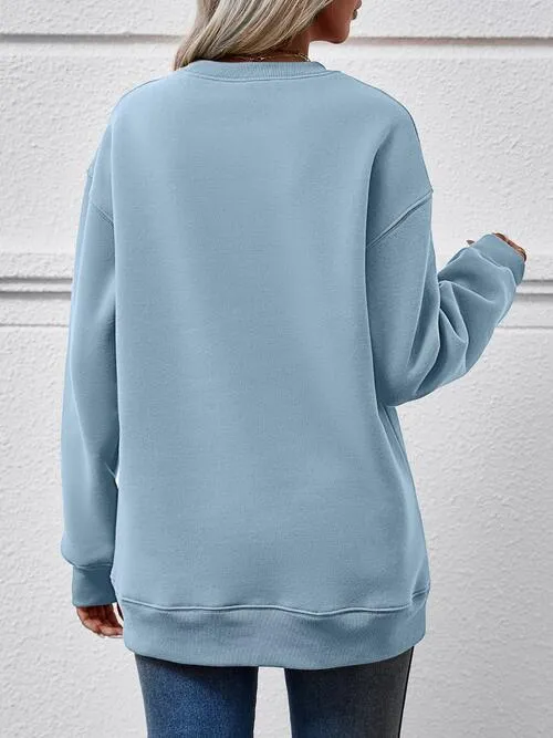 Letter Graphic Dropped Shoulder Sweatshirt