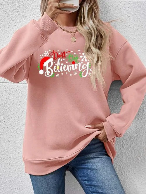 Letter Graphic Long Sleeve Sweatshirt