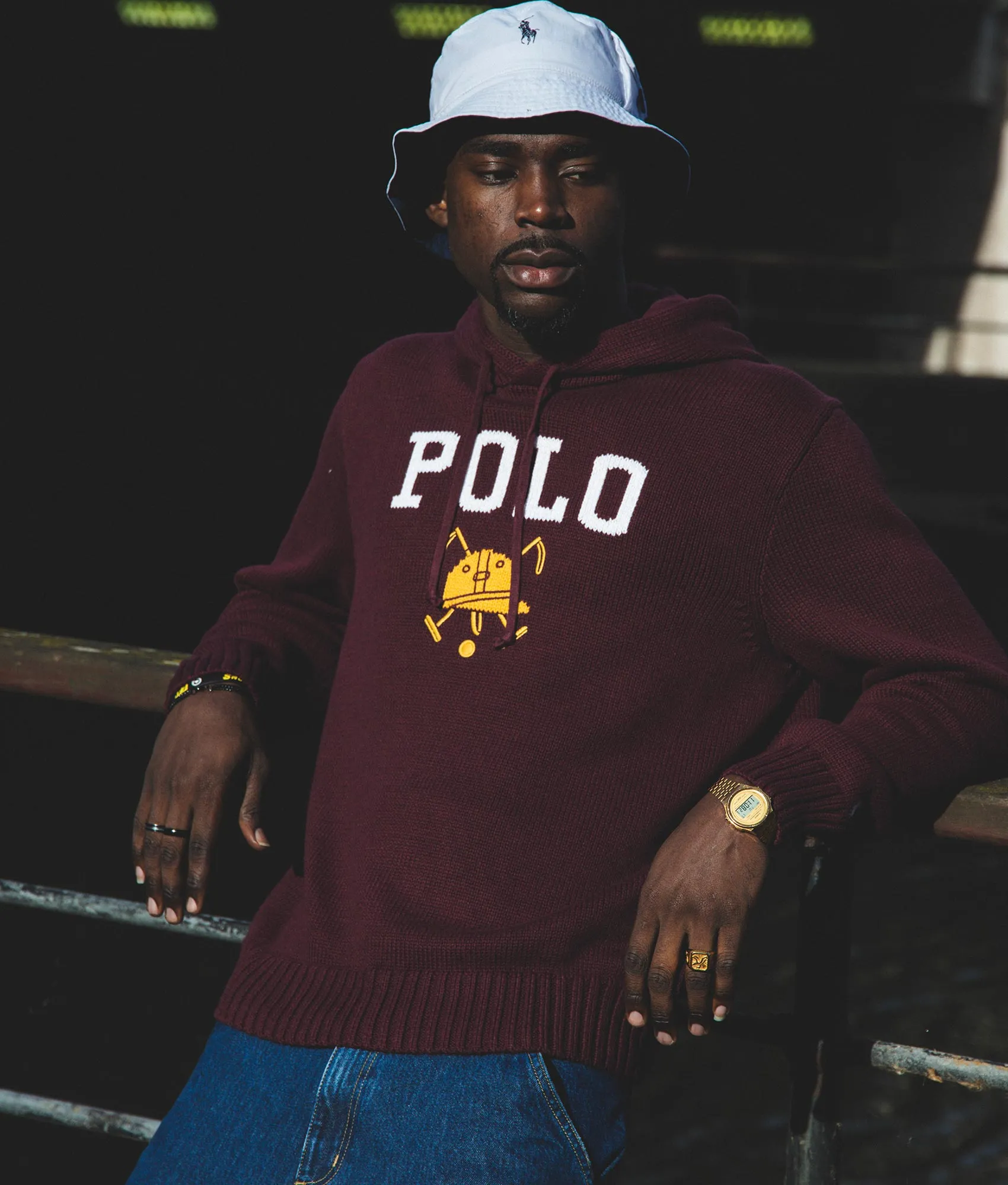 Logo Knit Hoodie