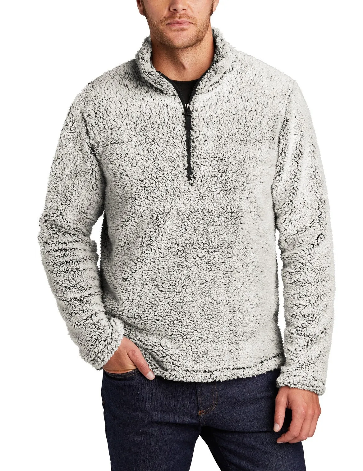 Men's Cozy Quarter Zip Fleece Pullover Sweater