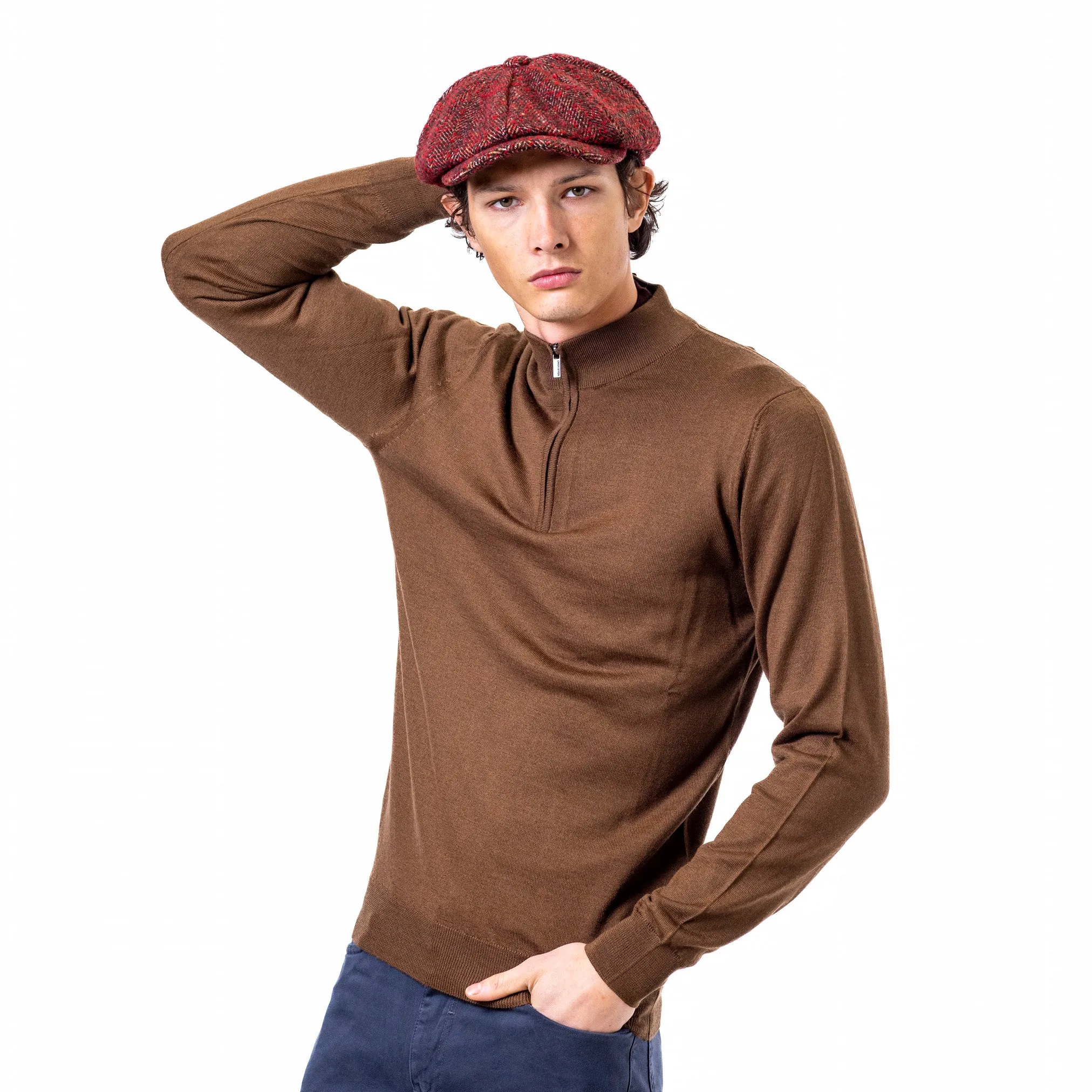 Newsboy Cap Chunky Herringbone