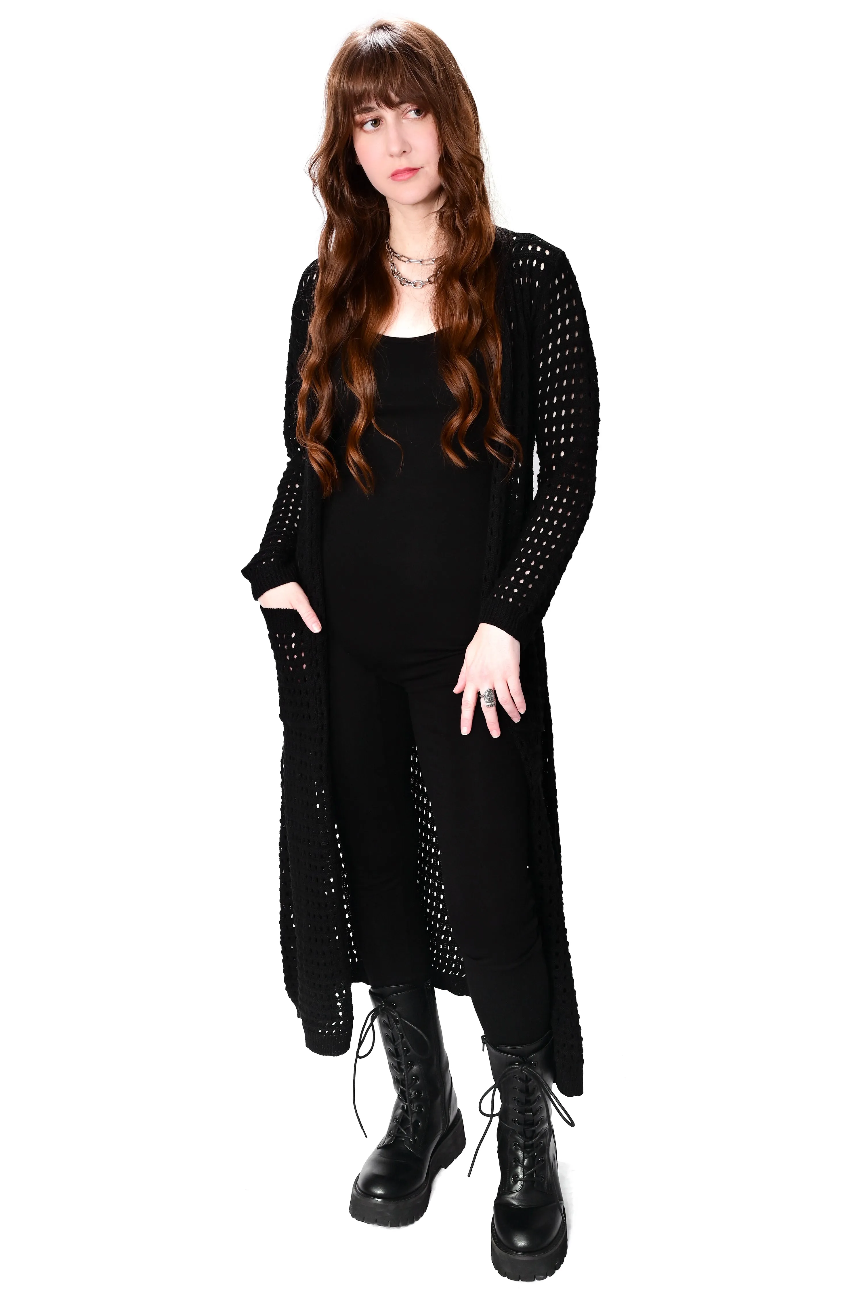 Open Weave Cardigan Duster