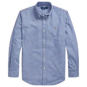 Polo Ralph Lauren Custom Fit Gingham Oxford Shirt - Blue