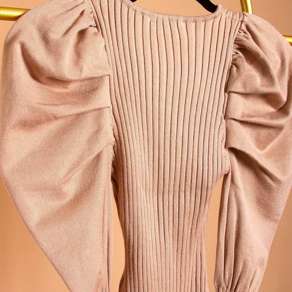 Puff Sleeve Knit Bodysuit - FINAL SALE