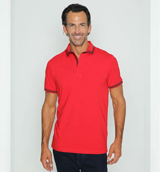 Red Polo With Black Trim