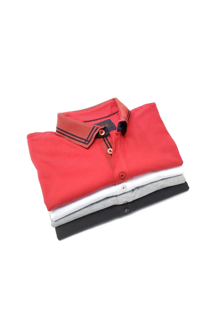 Red Polo With Black Trim