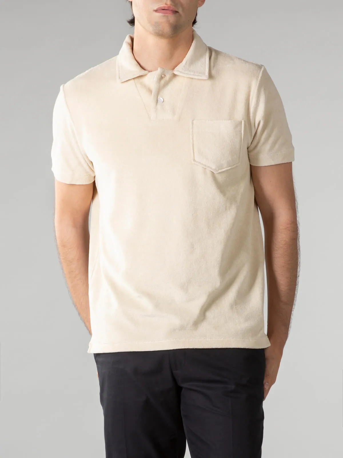 Shell Terry Towelling Polo Shirt