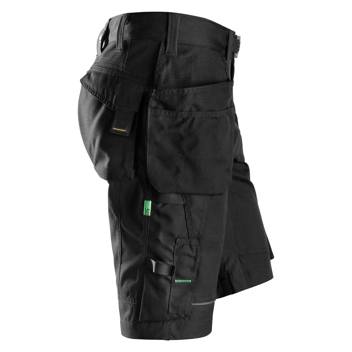 Snickers&#x20;6904&#x20;FlexiWork,&#x20;Work&#x20;Shorts&#x2B;&#x20;with&#x20;Holster&#x20;Pockets&#x20;-&#x20;Black