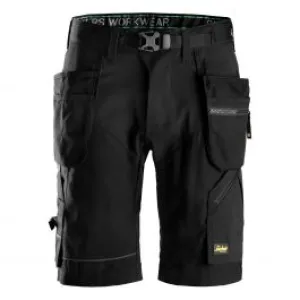 Snickers&#x20;6904&#x20;FlexiWork,&#x20;Work&#x20;Shorts&#x2B;&#x20;with&#x20;Holster&#x20;Pockets&#x20;-&#x20;Black