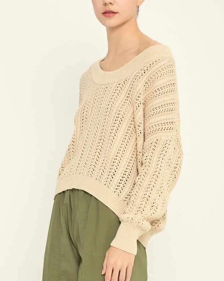 Summer Sweater in Ecru