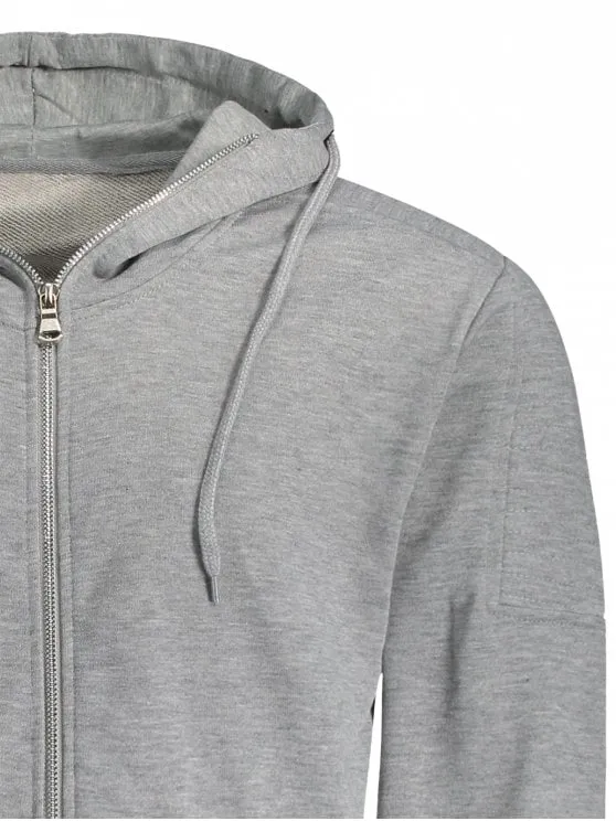 Trendy Distressed Zip Up Hoodie